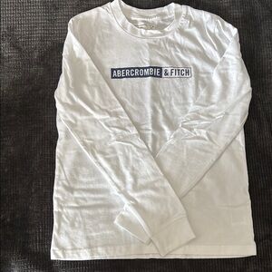 Abercrombie & Fitch White Long Sleeve Shirt
